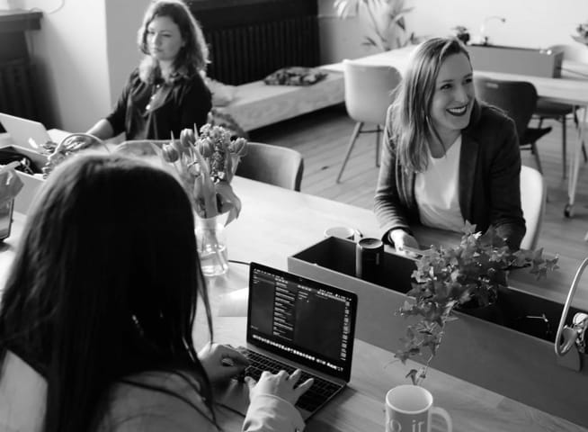 People at a desk